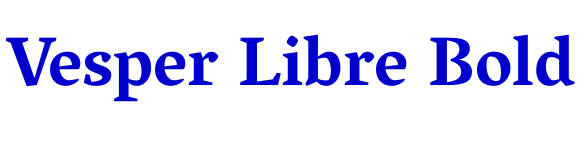Vesper Libre Bold font